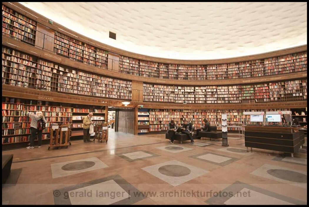 20110426 Stockholm Stadtbibliothek Arch. Gunnar Asplund © Gerald Langer 14 - Gerald Langer