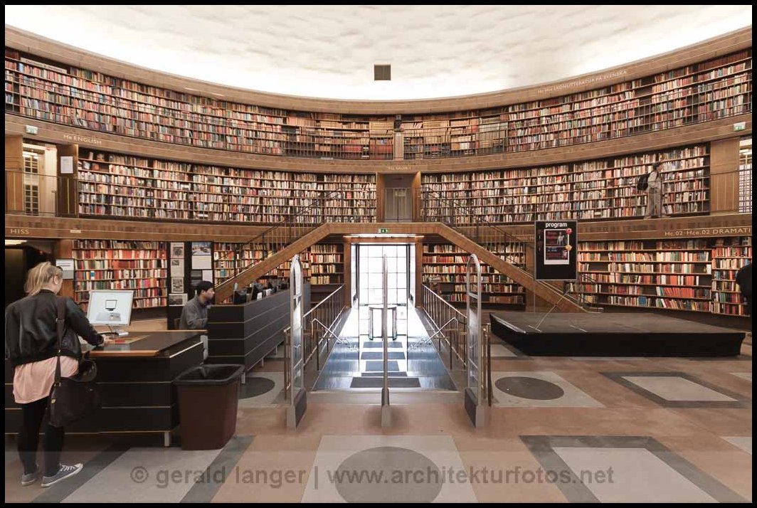 20110426 Stockholm Stadtbibliothek Arch. Gunnar Asplund © Gerald Langer 20 - Gerald Langer