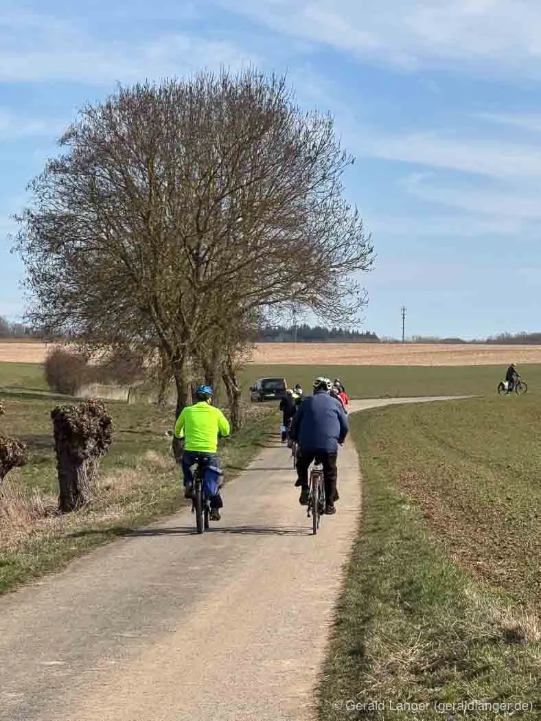 Mit der Radlgruppe auf dem Weg zum Hubland Würzburg