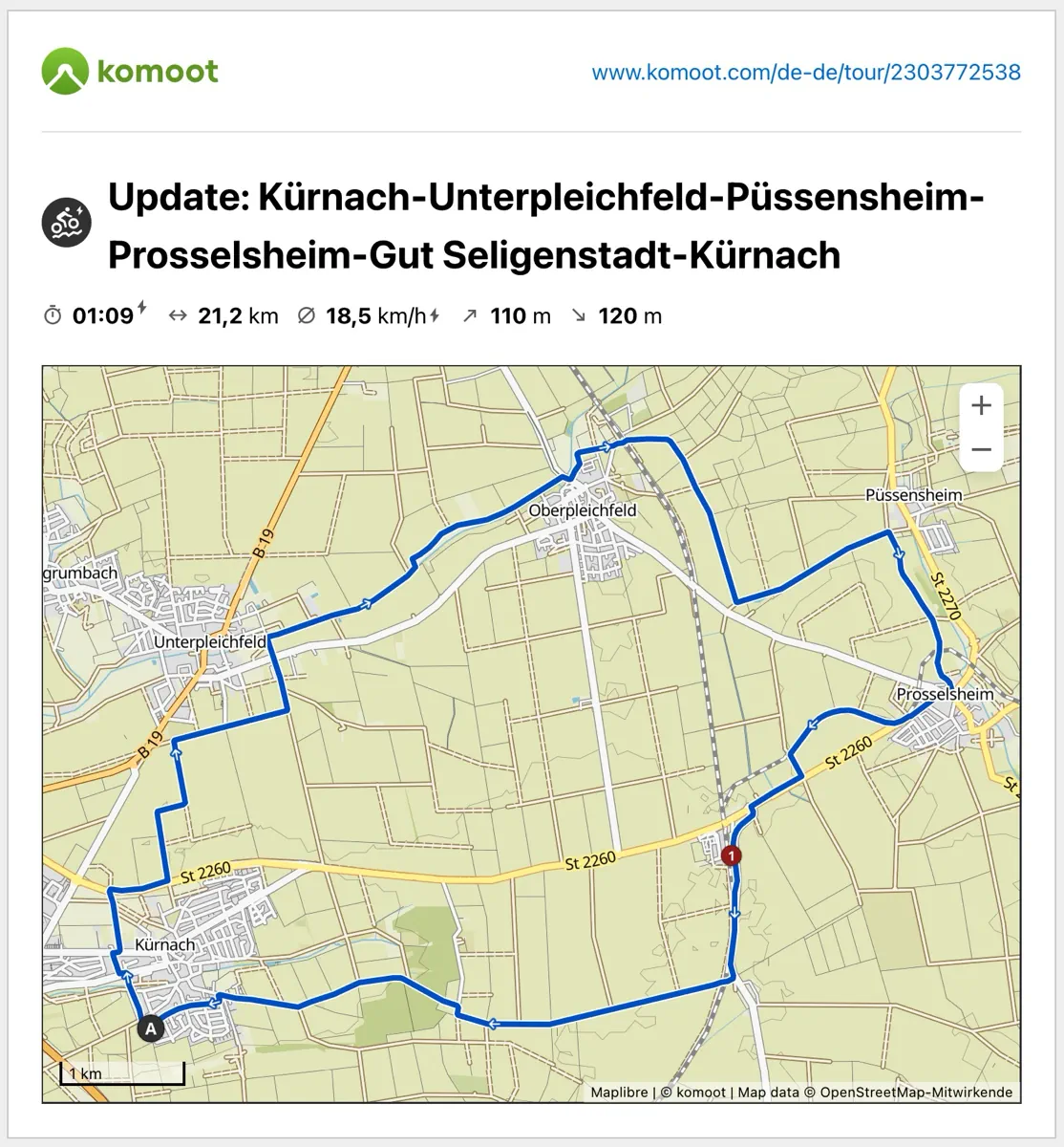 20250607_Ratour_Komoot Radtour über Püssensheim und Prosselsheim